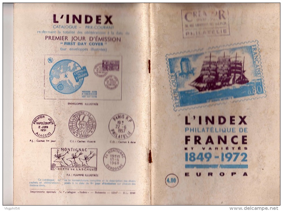 Index Philatélique 1972 - Catalogues For Auction Houses