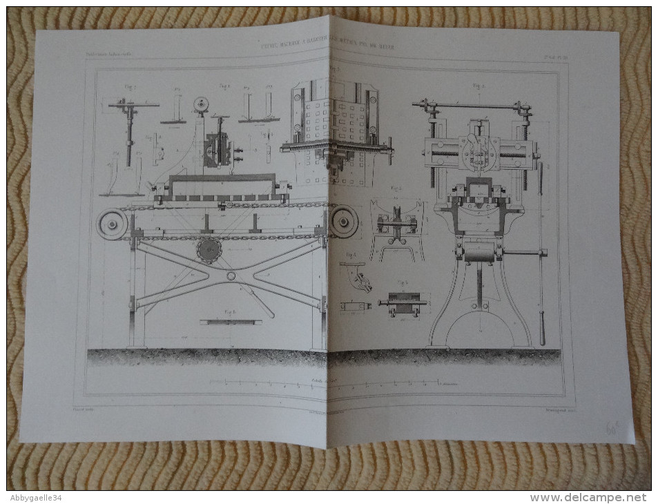 PETITE MACHINE A RABOTER LES METAUX PAR MM. MEYER Publication Industrielle Cloard Chardon Armengaud - Máquinas