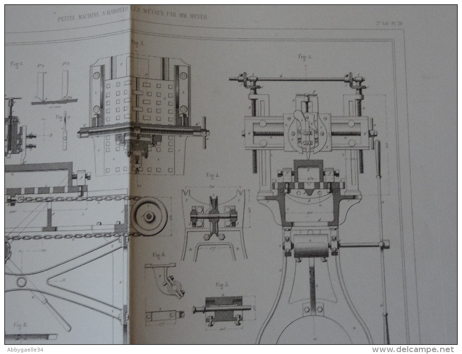 PETITE MACHINE A RABOTER LES METAUX PAR MM. MEYER Publication Industrielle Cloard Chardon Armengaud - Máquinas