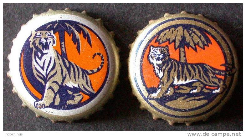 Capsules De BIERE  TIGER  BEER  Lot De 2  ASIE  TIGRE   PORT OFFERT - Bière