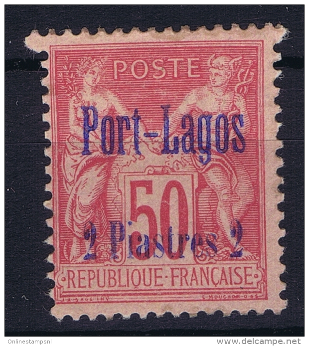 Port-Lagos  Yv Nr  8  MH/* Avec  Charnière  Signed/ Signé - Ungebraucht