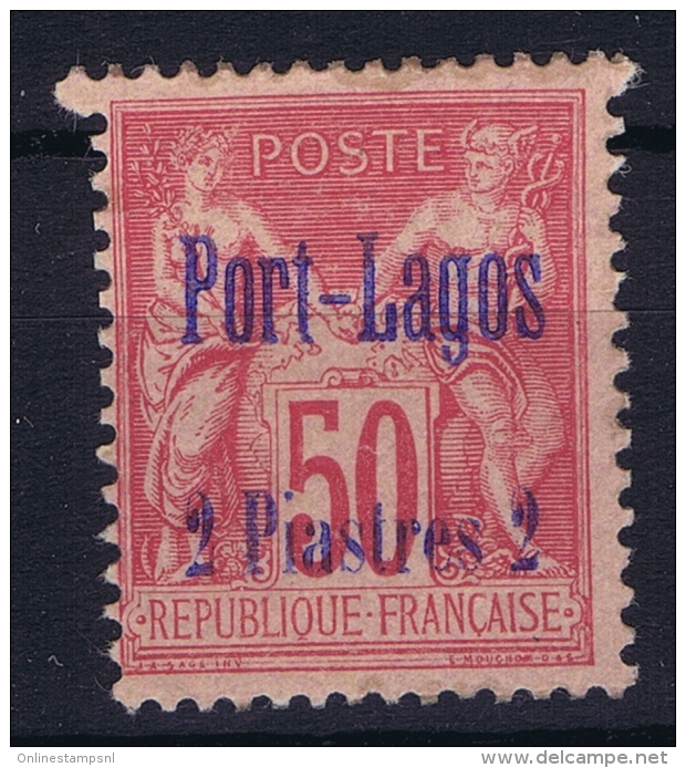 Port-Lagos  Yv Nr  8  MH/* Avec  Charnière  Signed/ Signé - Unused Stamps
