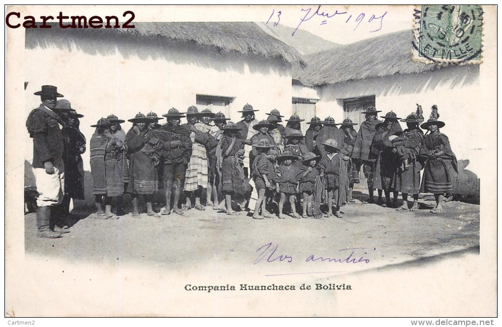 COMPANIA HUANCHACA DE BOLIVIA BOLIVIE ETHONOLGIE ETHNIC 1900 - Bolivie