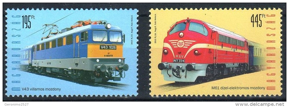 HUNGARY 2013 TRANSPORT Vehicles Trains LOCOMOTIVES - Fine Set MNH - Ongebruikt