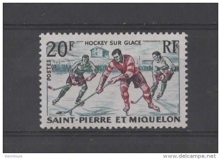 SAINT PIERRE ET MIQUELON  Timbre Neuf ** De 1959  (ref1634A )  Sport- Hockey- - Unused Stamps
