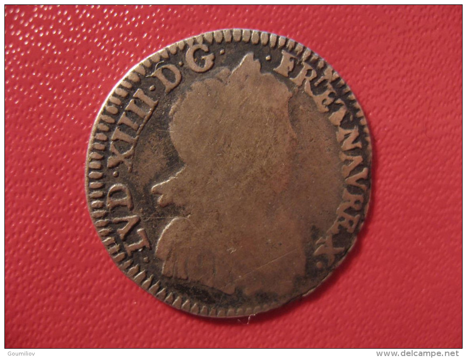 1/12 D'ecu Louis XIV 1650 L Bayonne - Type à La Mèche Longue 9195 - 1643-1715 Louis XIV Le Grand