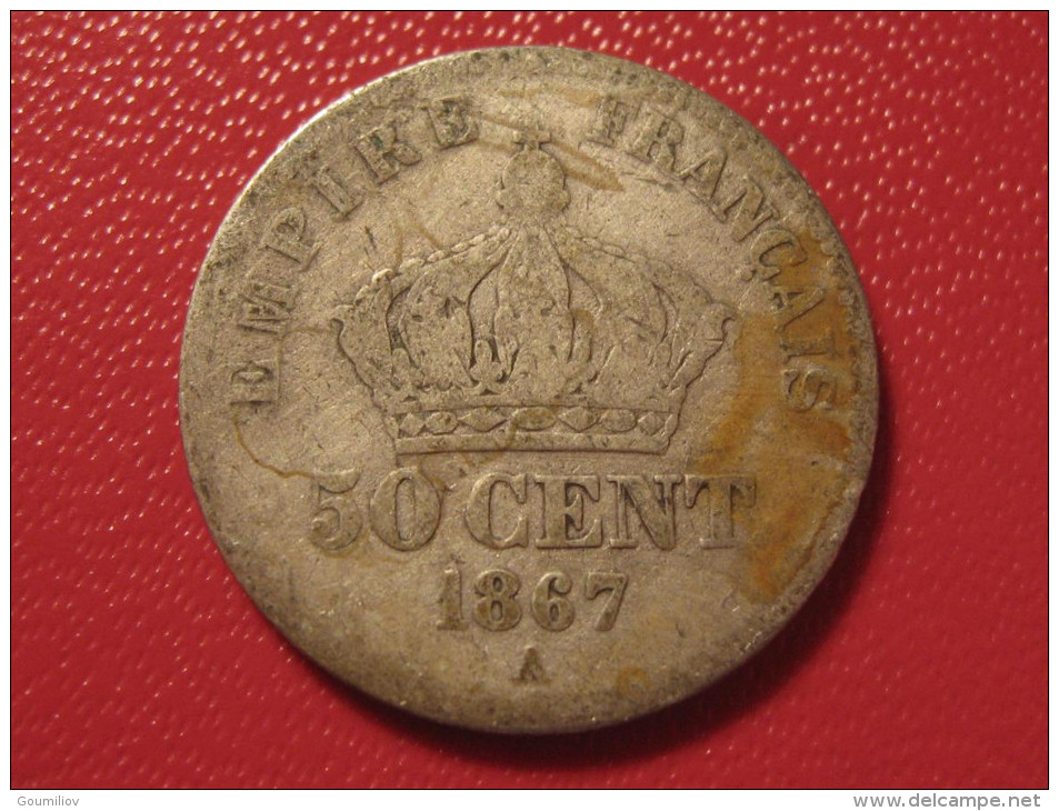 50 Centimes Napoléon III 1867 A Paris 8961 - 50 Centimes