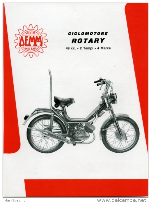 DEMM ROTARY 49 Depliant Originale Genuine Motorcycle Factory Brochure Prospekt - Moto