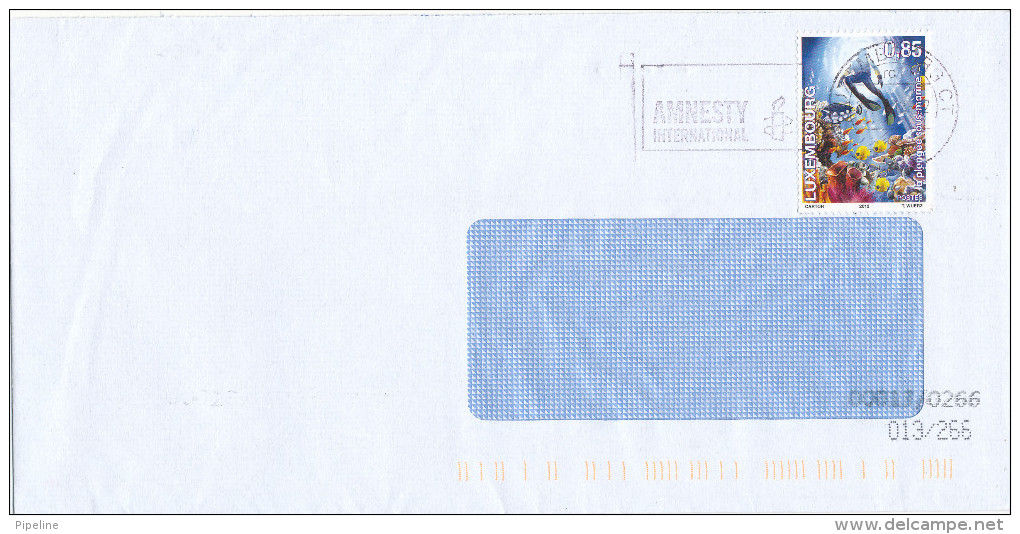 Luxembourg Cover Sent To Denmark 27-11-2012 Single Franked - Cartas & Documentos