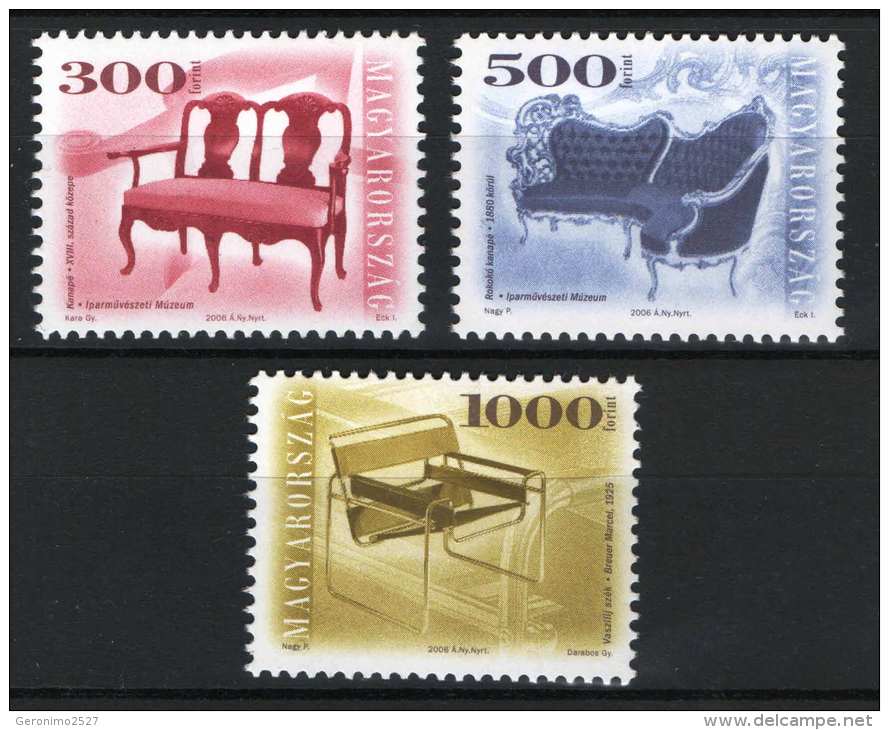 HUNGARY 2006 CULTURE Antique Furniture CHAIRS II (High Values!) - Fine Set MNH - Neufs