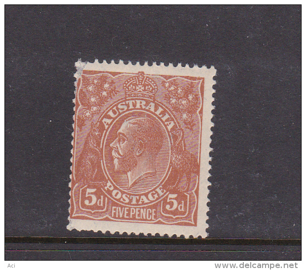 Australia 1914-24 Single Watermark King George V, SG 23, 5d Brown Mint Never Hinged - Ungebraucht