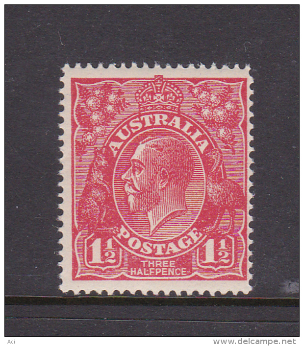 Australia 1914-24 Single Watermark King George V, SG 84, Three Half Pence Red Without Watermark Mint Never Hinged - Nuevos