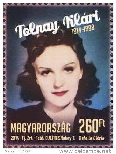 HUNGARY 2014 CULTURE Famous People Actresses KLARI TOLNAY - Fine Set MNH - Ongebruikt