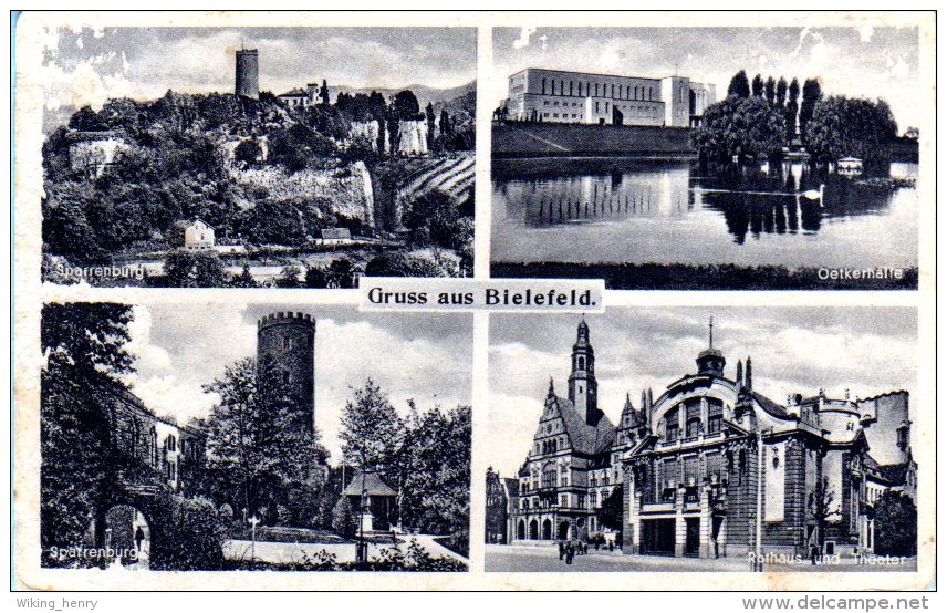 Bielefeld - S/w Mehrbildkarte 7 - Bielefeld