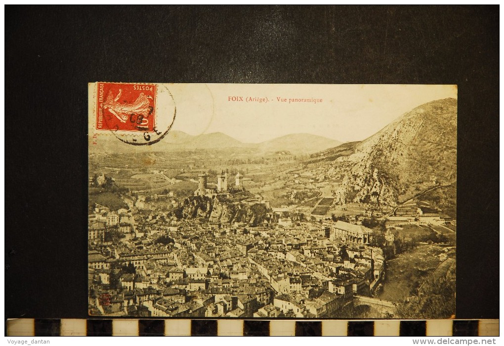 Cp  09, FOIX, Vue Panoramique ,1908 - Foix
