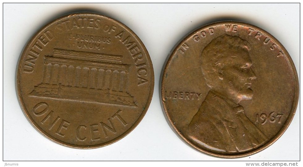 Etats-Unis USA 1 Cent 1967 KM 201 - 1959-…: Lincoln, Memorial Reverse