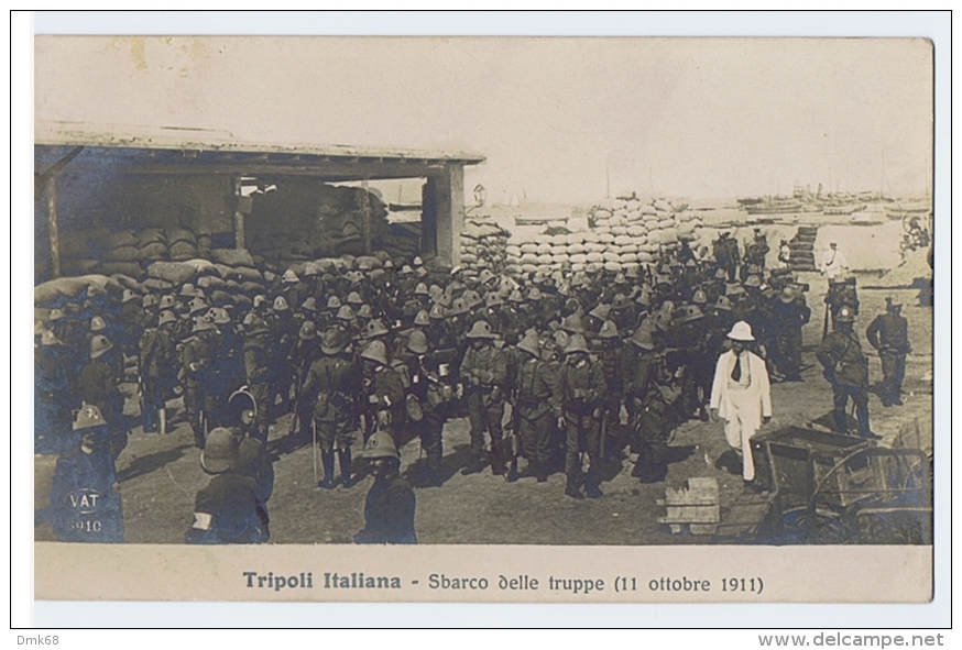 AFRICA - LIBYA - TRIPOLI - LANDING OF ITALIAN TROOPS - 11 OCTOBER 1911 - Libye