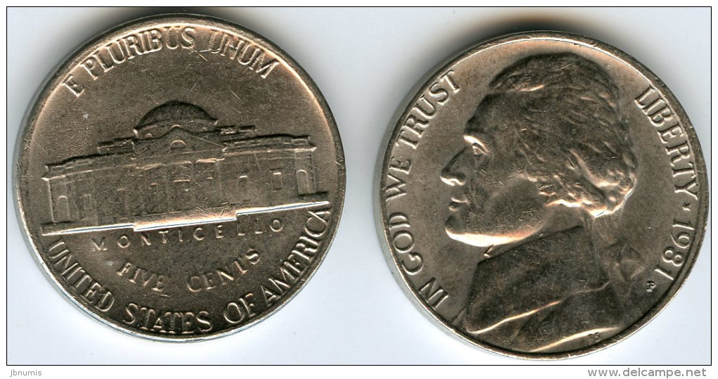 Etats-Unis USA 5 Cents 1981 P KM A192 - 1938-…: Jefferson