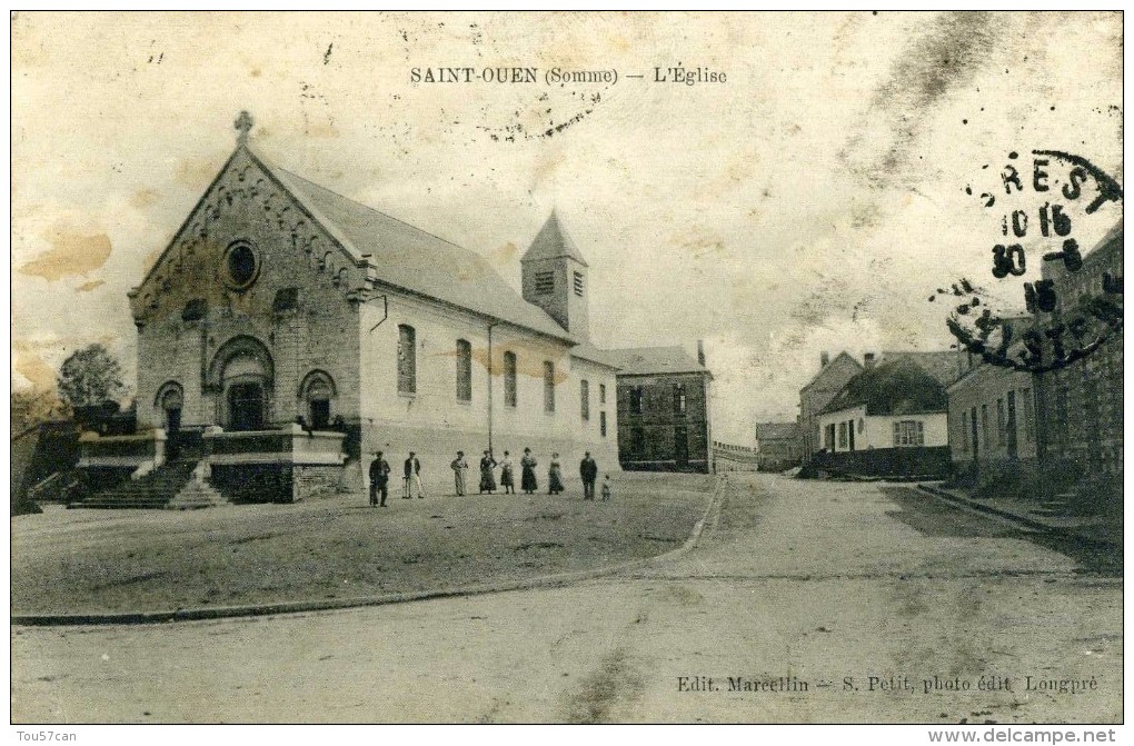 SAINT OUEN - SOMME   (80)  -  CPA DE 1915 . - Saint Ouen