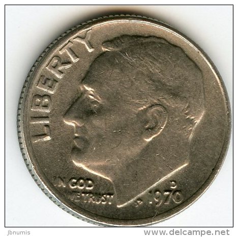 Etats-Unis USA 10 Cents Dime 1970 D KM 195a - 1946-...: Roosevelt