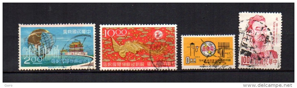 Taiwán  ( Formosa )    1965   .-    Y&T Nº    514/515 - 516 - 522 - Usados