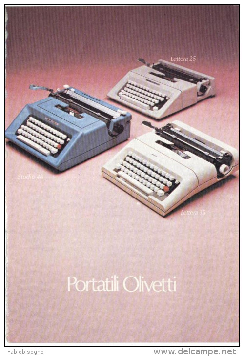 1967/8 - OLIVETTI  Lettera 25 / Studio 46 / Lettera 35 / Lexikon 82 / Lettera 32  -  7 Pag.  Pubblicità Cm.13x18 - Advertising