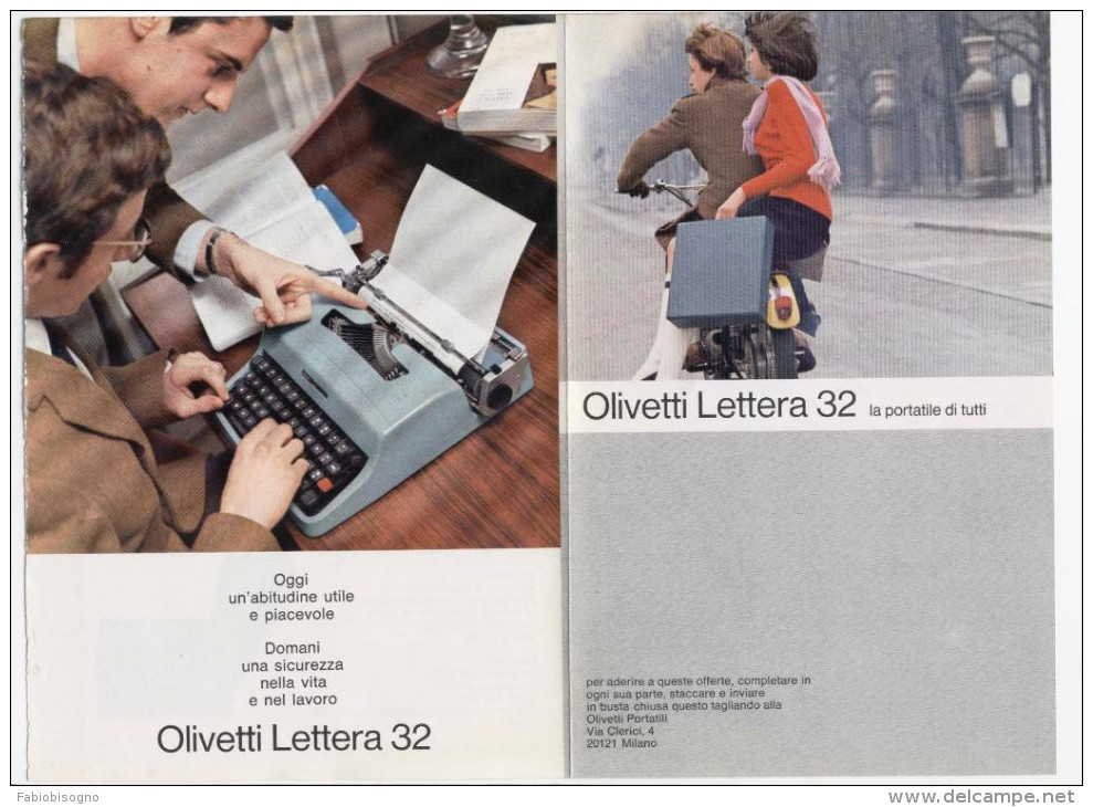 1967/8 - OLIVETTI  Lettera 25 / Studio 46 / Lettera 35 / Lexikon 82 / Lettera 32  -  7 Pag.  Pubblicità Cm.13x18 - Advertising