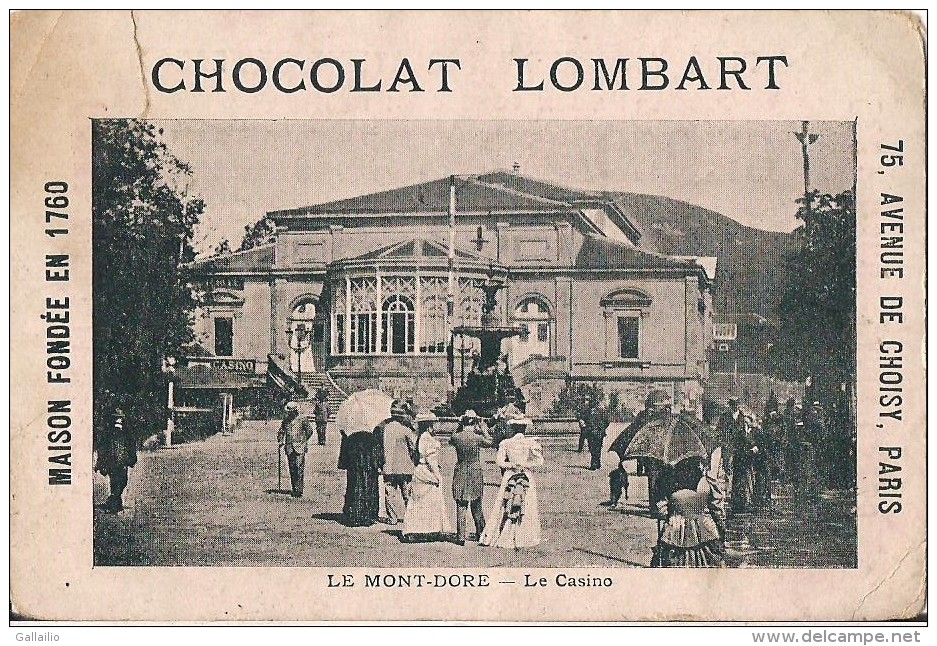 CHROMO CHOCOLAT LOMBART LE MONT DORE LE CASINO - Lombart