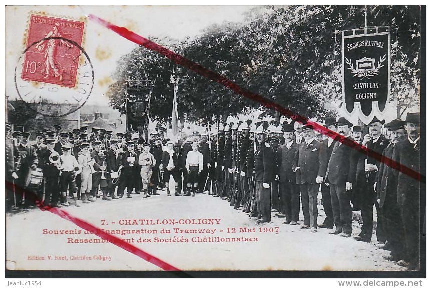 CHATILLON COLIGNY INAUGURATION DU TRAMWAY - Chatillon Coligny