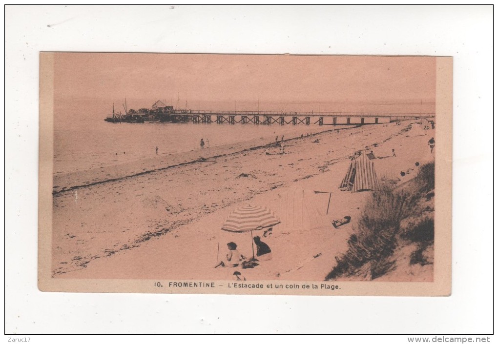 Carte Postale FROMENTINE L ESTACADE ET UN COIN DE LA PLAGE Vendée 85  ETAT MOYEN - Altri & Non Classificati