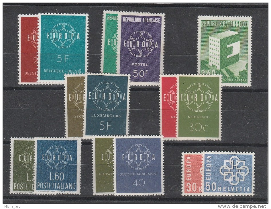 Europa Cept 1959 Complete Year MNH - Komplette Jahrgänge