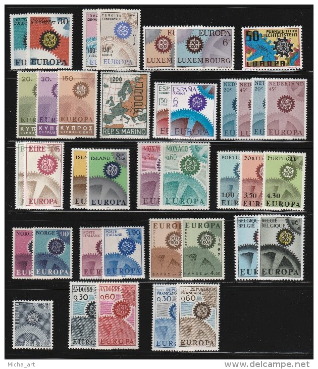 Europa Cept 1967 Complete Year MNH - Années Complètes