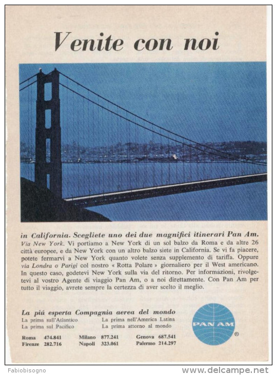 1967/8 - PAN AM  -  9  Pagine Pubblicità Cm. 13 X 18 - Pubblicità