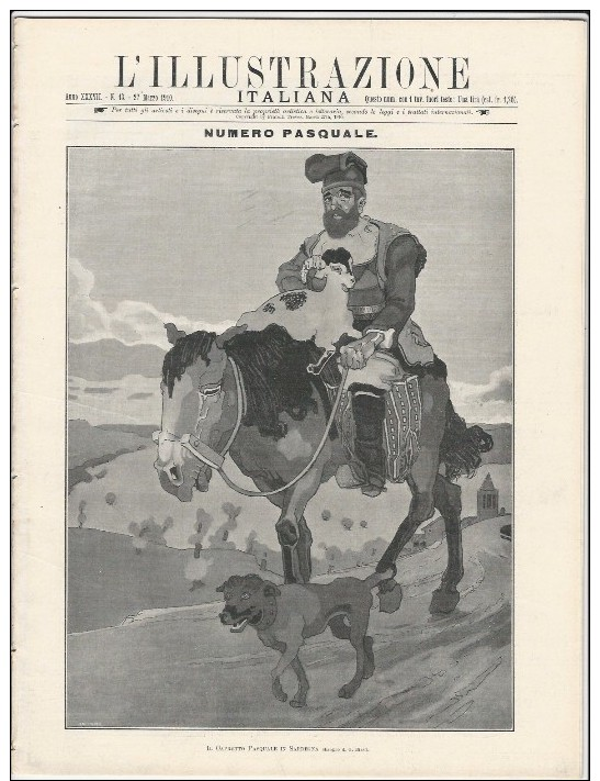 Rivista Del 1910 Il Capretto Pasquale In SARDEGNA + Pasqua In Val Di Rose Valle Antrona Ossola Verbania - Ante 1900