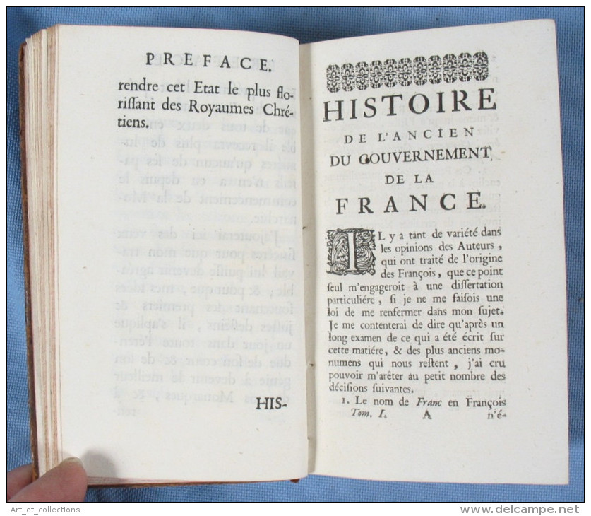 Histoire De L'Ancien Gouvernement De La FRANCE / Comte De Boulainvilliers / Édition Originale De 1727 / 1 Tome Sur 3 - 1701-1800