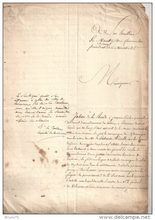 1825 - LAS De Jacques-Nicolas JAHAN De La RONDE + 7 Lignes Du Baron De CRESSAC, Député De La Vienne - Other & Unclassified