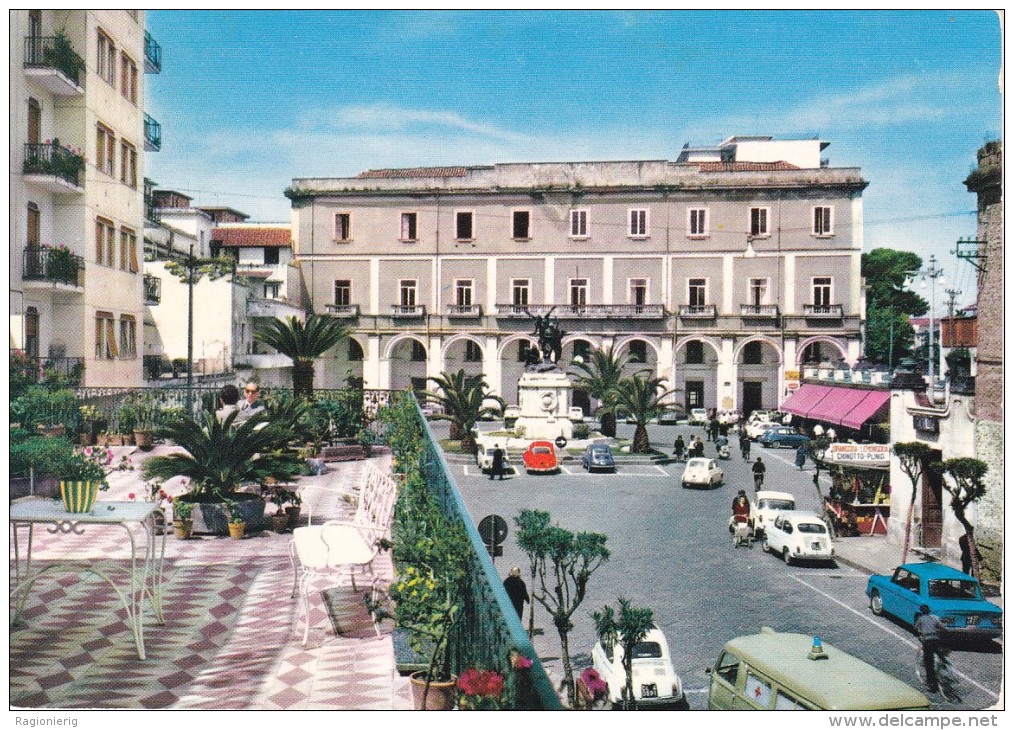 CASERTA - Aversa - Piazza Municipio E Terrazza Farinaro - Auto Ed Ambulanza Militare - 1973 - Aversa