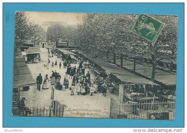 CPA 65 - Métier Marchands Ambulants Vue Générale Du Marché BOULOGNE SUR SEINE 92 - Boulogne Billancourt