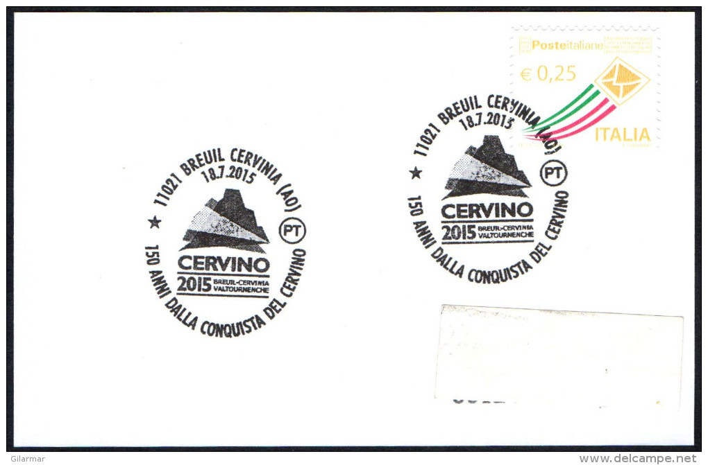 MOUNTAINEERING - ITALIA BREUIL CERVINIA (AO) 2015 - 150 ANNI DELLA CONQUISTA DEL CERVINO - SMALL SIZE CARD - Klimmen