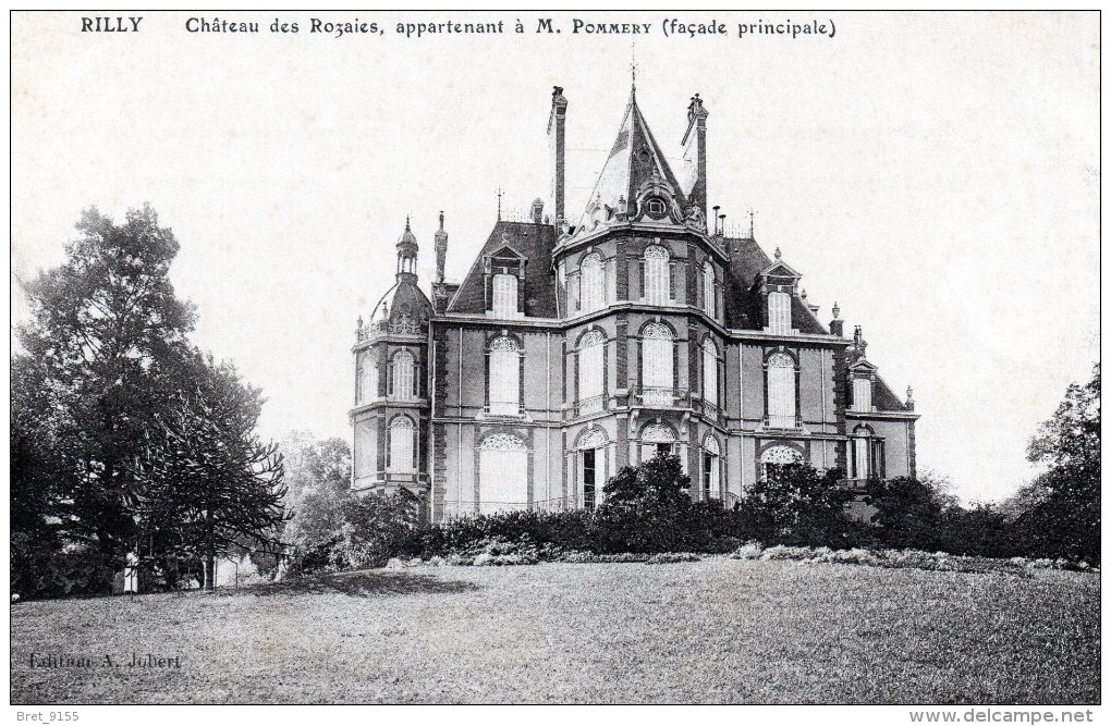 51 RILLY CHATEAU DES ROZAIES APPARTENANT A M POMMERY FACADE PRINCIPALE - Rilly-la-Montagne