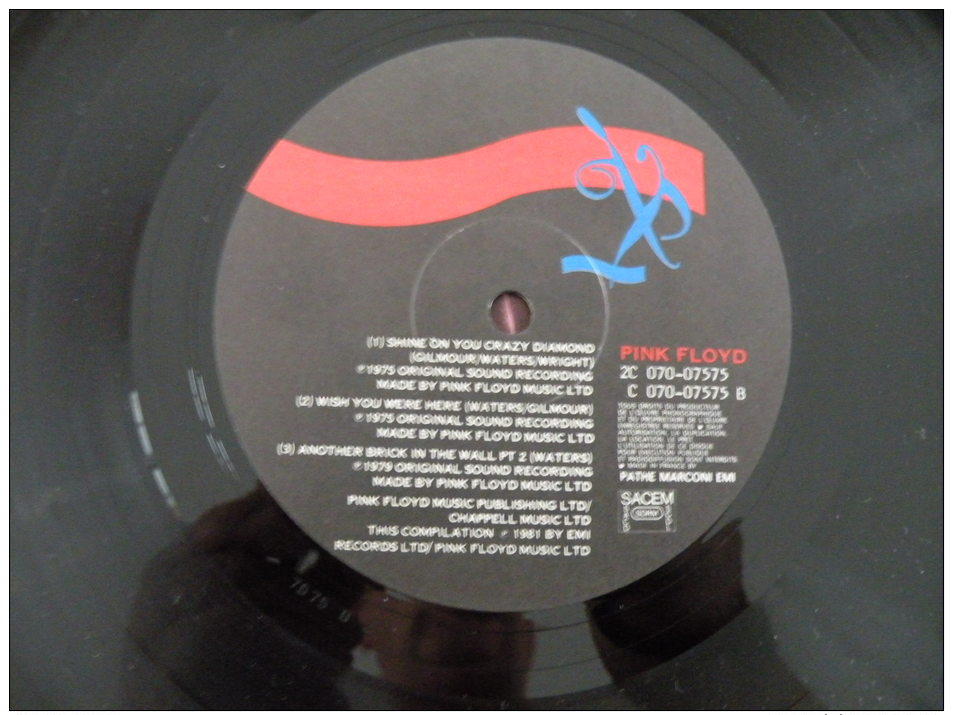 Vinyle 33T LP , PINK FLOYD  (Titres Sur Photos)   Album 1981 - Rock