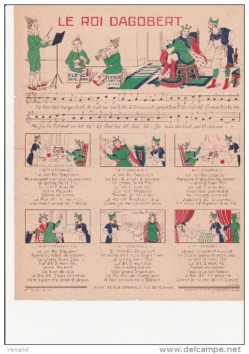 PARTITION MUSICALE- LE ROI DAGOBERT - DESSIN DE A.CARPENTIER- - Partitions Musicales Anciennes