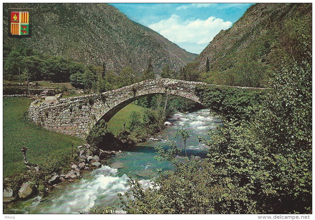 Valls D`Andorra.  Saint Julia De Loria.  Margineda Bridge  # 04836 - Andorre
