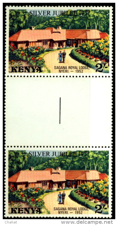 TOURISM-SAGANA ROYAL LODGE-SILVER JUBILEE-KENYA-GUTTER PAIR-MNH-A6-151 - Hotel- & Gaststättengewerbe