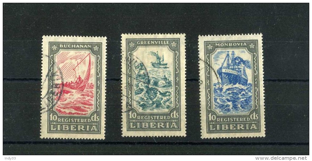 - LIBERIA . TIMBRES POUR LETTRES CHARGEES . 1924 . OBLITERES . - Liberia