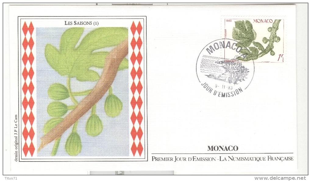 FDC - Monaco - Les Saisons ( 1 ) - 29/11/1983 - FDC