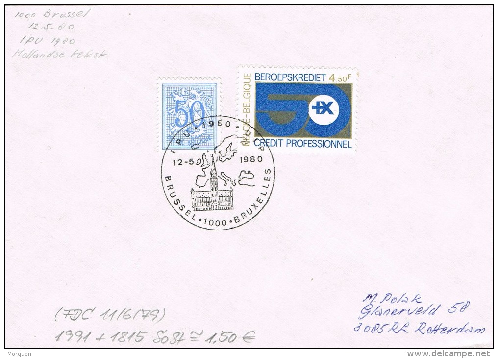 14880. Carta F.D.C.BRUXELLES (Belgien) 1980.  U.I.P - Zonder Classificatie