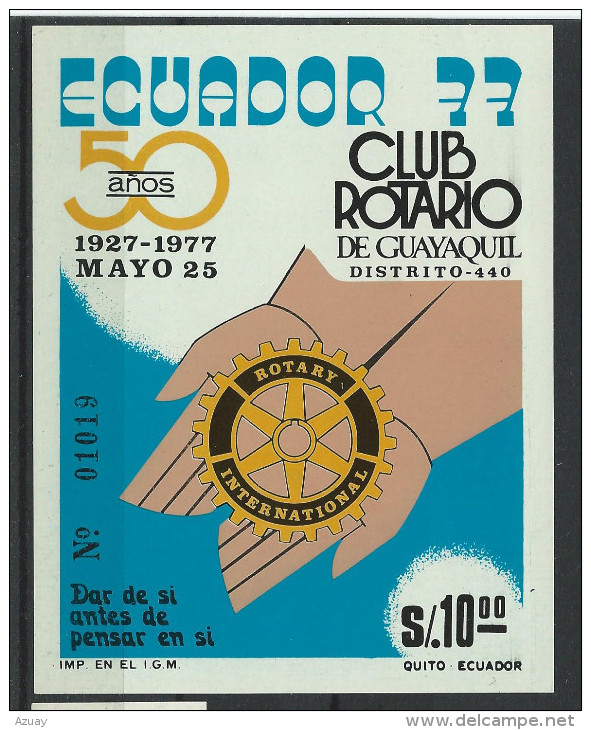 EC - 1977 -BLOCK 76+77 -  ROTARY CLUB GUAYAQUIL -  - POSTFRISCH -MNH - ** - ECUADOR - EQUATEUR - Ecuador