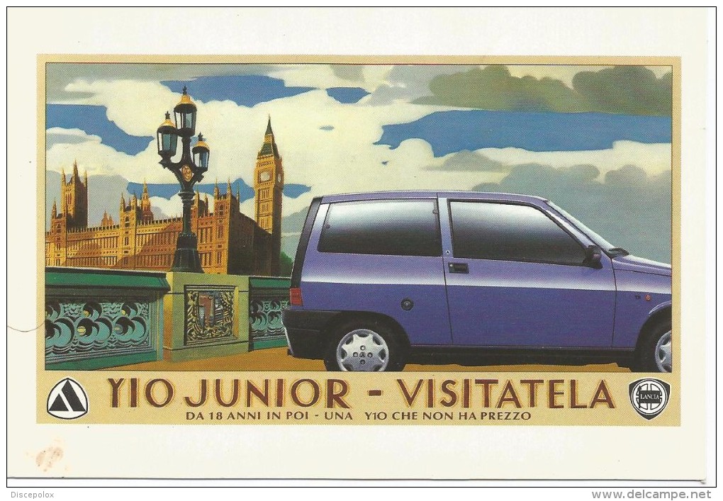 L3484 Cartolina Pubblicitaria - Lancia Y10 Junior - Auto Cars Voitures / Non Viaggiata - Publicité