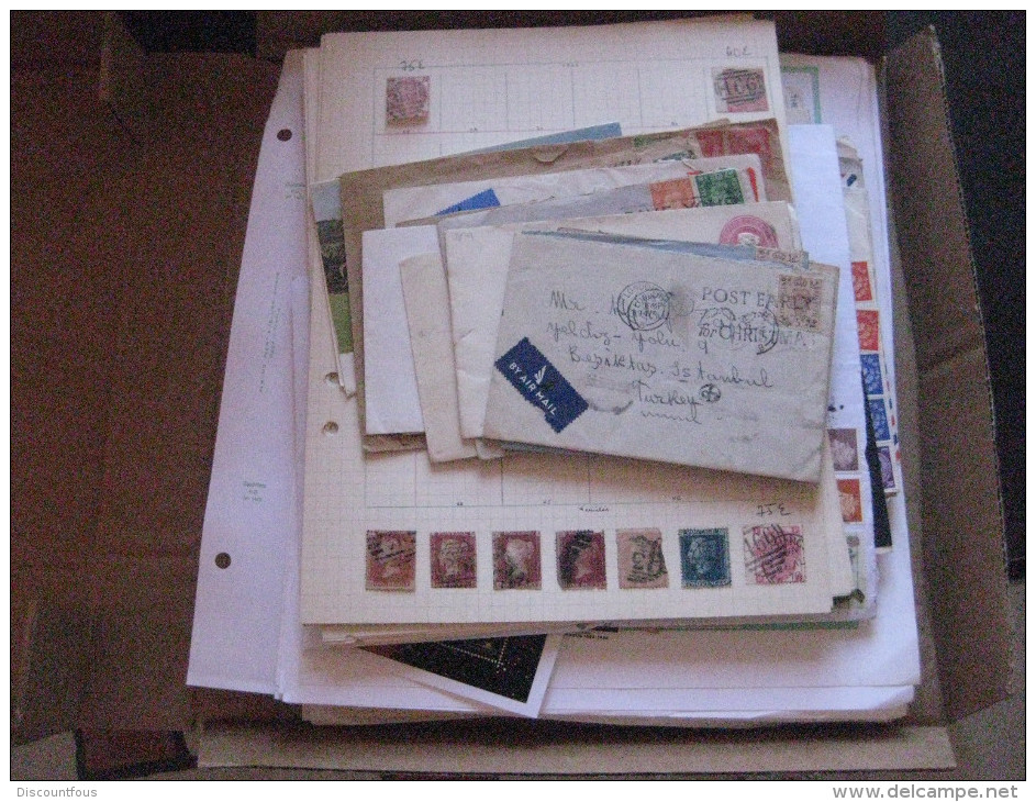 Mise à Pris 1 Euro Grande Bretagne  United Kingdom  1 Carton De Timbres Dont Classique Lettres / Covers Et Neufs ** (21) - Collections